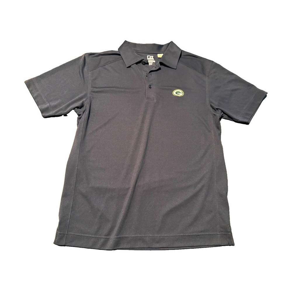 Cutter & Buck CB DryTec Mens Gray Green Bay Packers Polo Shirt M